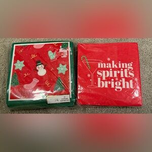 Festive Holiday Napkins Set of 2 Packages (80 total)